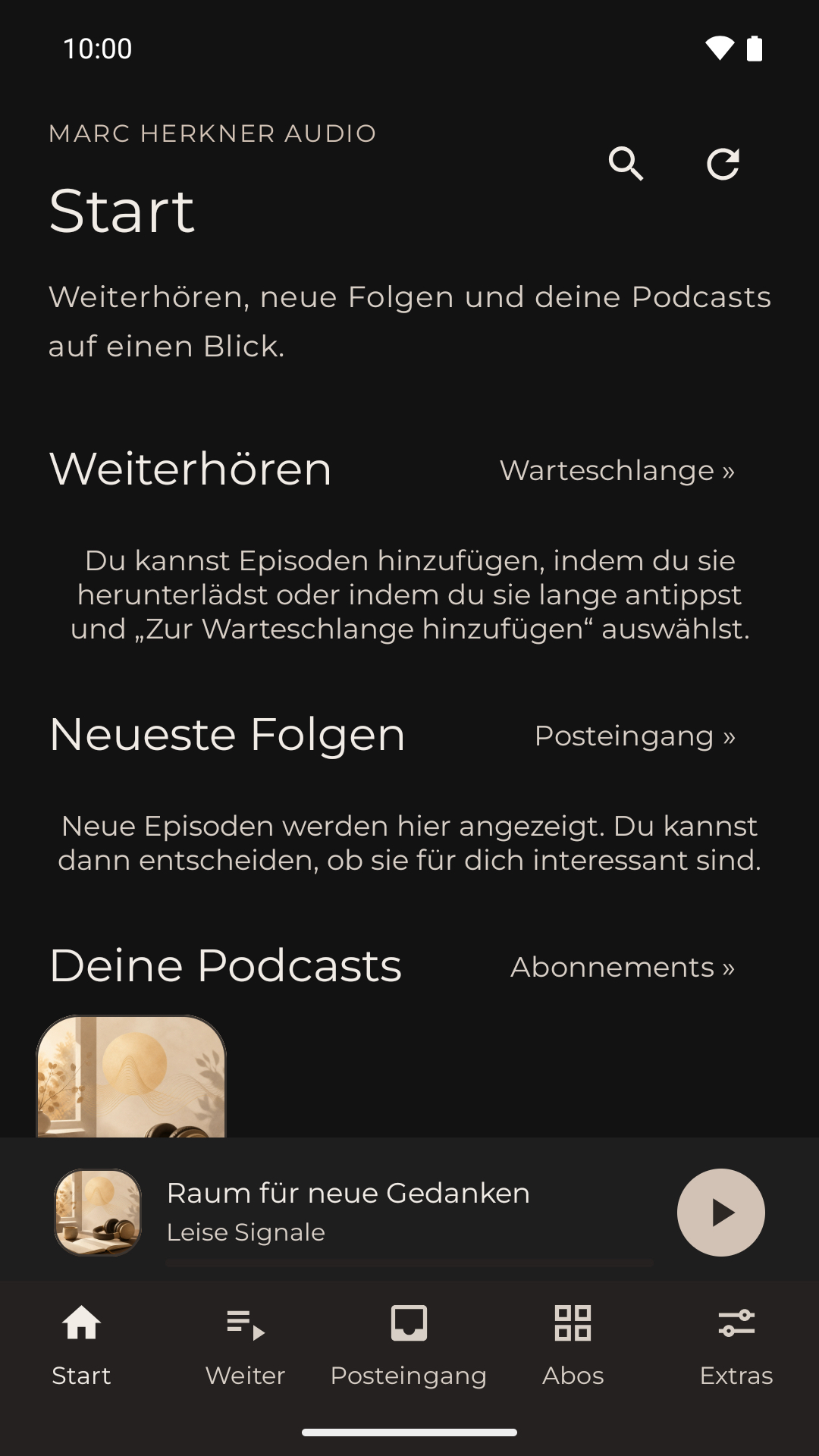 Startseite von MH Podcasts mit Weiterhören, neuen Folgen und Abonnements